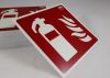 Fire extinguisher, Illuminated plastic safety sign board 15x15 cm - IMPLASER B150