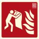 NO EXIT - Fire protection sign, Illuminated plastic sign 21x21 cm, 0.7 mm thick - IMPLASER B150