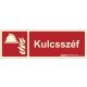FIRE KEY / KEY SAFE BOX inscription - Fire protection sign, Illuminated plastic board 30x10 cm, 0.7 mm thick