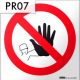 NO ENTRY, Occupational safety plastic sign 21x21 cm, 0.7 mm thick - IMPLASER