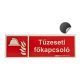 FIRE PROTECTION / FIRE EMERGENCY MAIN SWITCH self-adhesive label - Fire protection sign, Photoluminescent sign 30x10 cm - IMPLASER B150