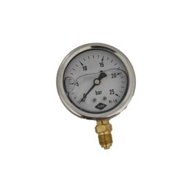 JAKO pressure gauge 0-25 bar 1/4" lower, damped