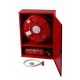 LUX-ADK 850x600x250 combi fire hydrant cabinet with plate door, device holder at the bottom with 30 m ADSY-12 hose drum
