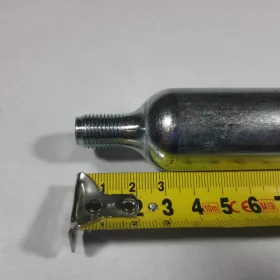 CO2 Einwegflasche 1/2" UNF ohne Steigrohr 28g