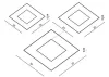 Magnetic channel cover - dangerous material to prevent leakage 615x615 mm, with wall mounting frame MDC03