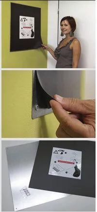 Magnetic channel cover - dangerous material to prevent leakage 615x615 mm, with wall mounting frame MDC03