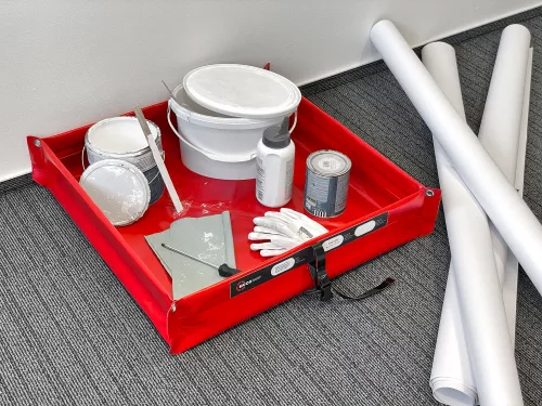 Összecsukható vegyszerálló tálca, 400x400x130 mm, ETF40