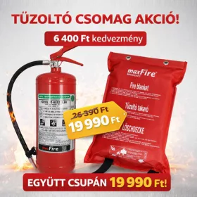   Tűzoltó készülék (GREEN) + tűzoltó takaró ( 6 kg ABC porral oltó + 1,6x1,8 FEX takaró)