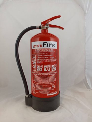MAXFIRE 6 literes ABF habbal oltó tűzoltó készülék 21A 233B 40F ,olaj és zsír tüzekre, függesztővel