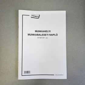 Munkahelyi munkabaleseti napló 32 lapos füzet A/4 álló