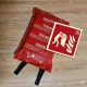 MAXFIRE Fire Blanket (1.6×1.8 m) + Photoluminescent Sign Set