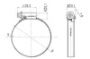 AWAB hose clamp 110-130 mm / 9 mm