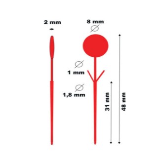 Safety nail fixing plastic seal 8mm