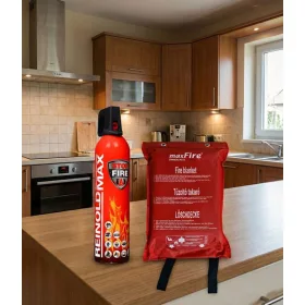 Otthoni Bázis konyhai csomag (tűzoltó spray + takaró)