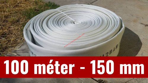 6 inch - A-150 pressure hose, 150 mm flat hose without clamps in a 50 meter roll