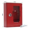 Break-in glass emergency key / fire key storage key box NSK1 with key lock, hammer