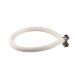 1 inch - Connection hose 1 m, D-25 white, fabric-covered plastic, clipped - BOG (FER)