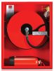 ACCO 950x650x285-es tűzcsaprendszer, lemezajtós kivitelben, alul tűzoltó készülék tartóval