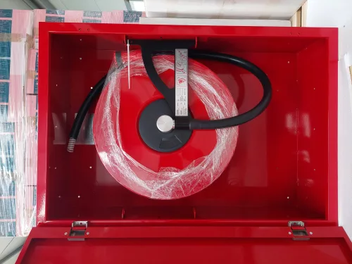 Hydrantenanlage ACCO 950x650x285, Blechtürausführung, mit Feuerlöscherhalterung unten