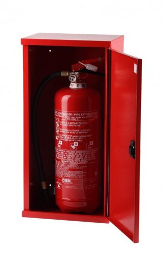 Tűzoltó készülék, tűzvédelmi szekrény, fém, műanyag záras, Extra nagy méret - 900x350x300 mm