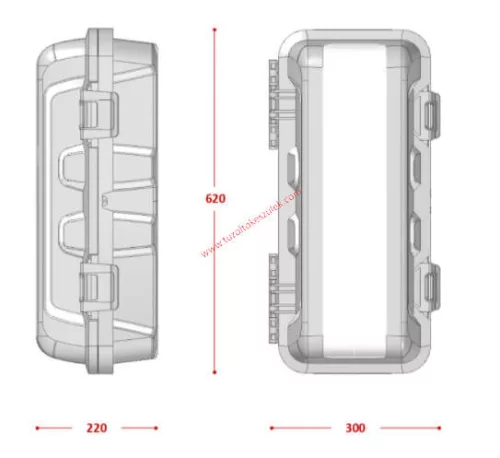 Feuerlöscherboxen Shelly 6/9 rot