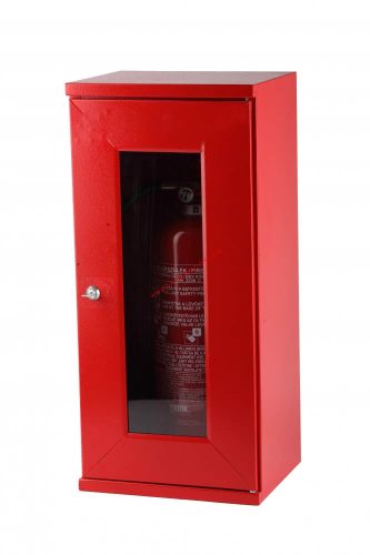 Fire extinguisher storage cabinet, glass window, key for 6-9 kg appliance