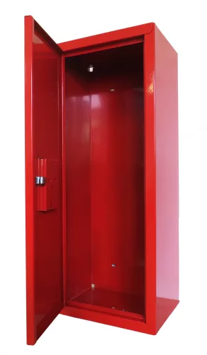 Fire extinguisher storage cabinet, metal door, powder coating, red (SHP)
