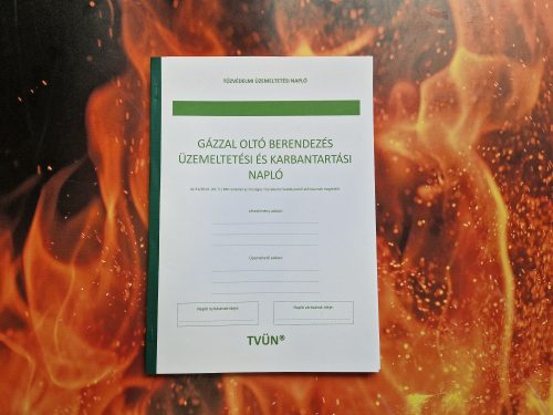 Gázzal oltó beépített tűzoltó berendezés üzemeltetési és karbantartási napló