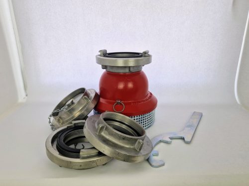 Fire water, extinguishing water reservoir fittings - Filter basket, stubs, cap, key in one (MAXKOR)