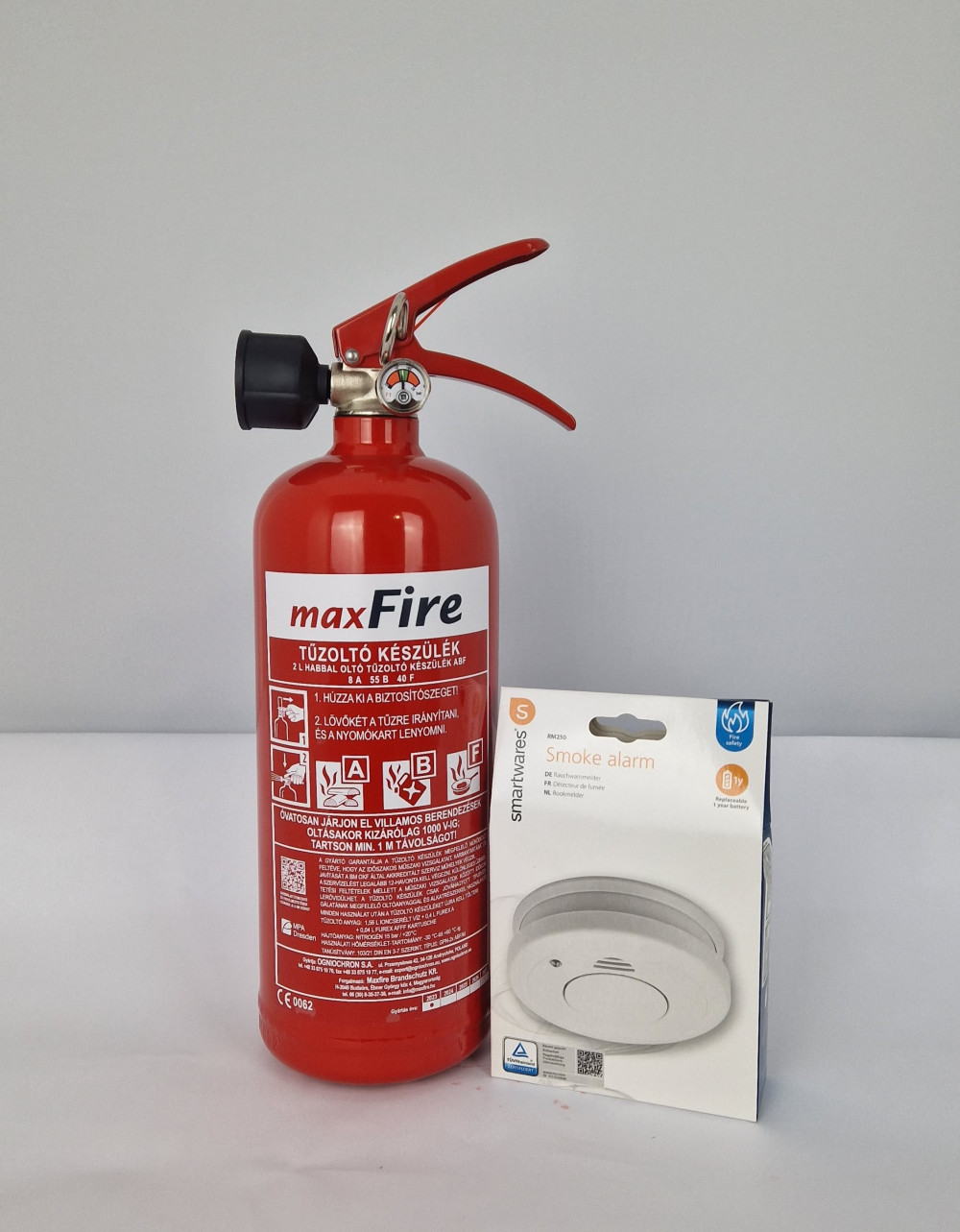 2 literes Maxfire konyhai habbal oltó + Smartwares RM250 füstérzékelő (AKCIÓBAN)