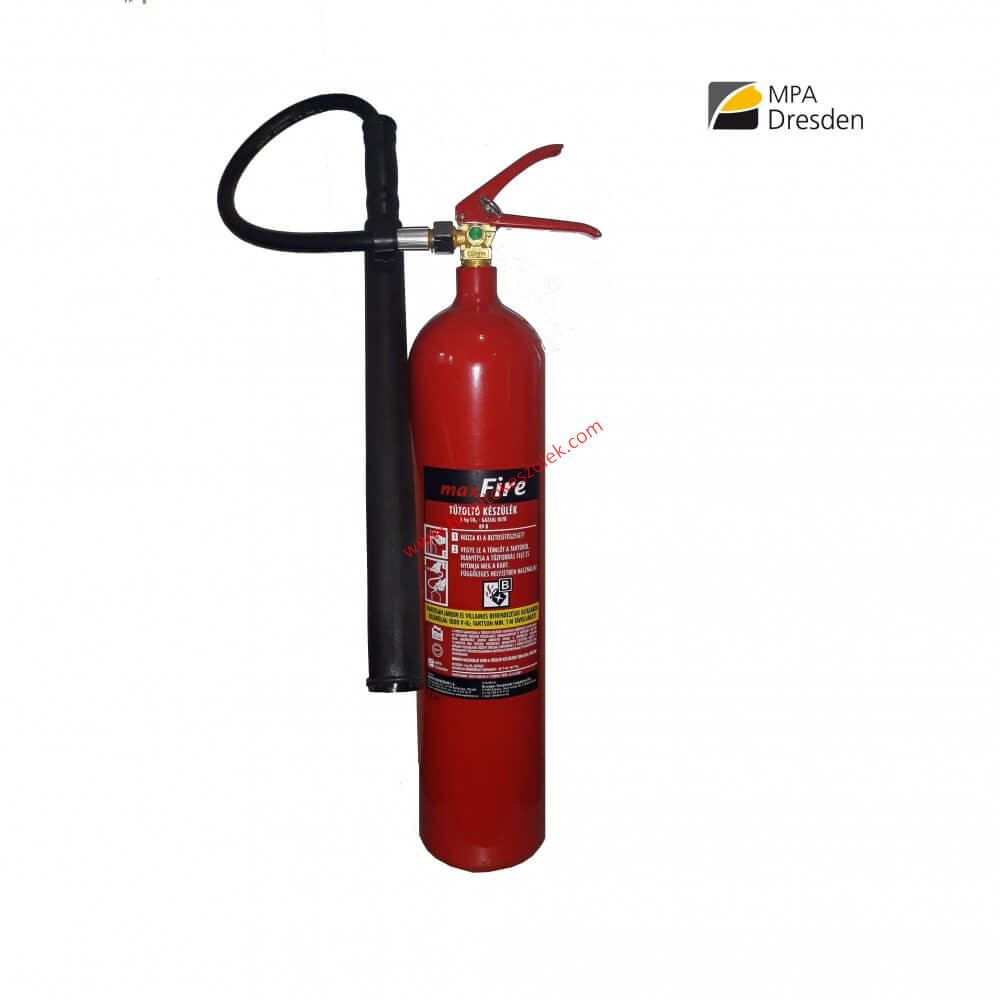 5 kg-os szén-dioxiddal, gázzal oltó tűzoltó készülék 89B C MAXFIRE 5 kg-os szén-dioxiddal, gázzal oltó tűzoltó készülék 89B C MAXFIRE